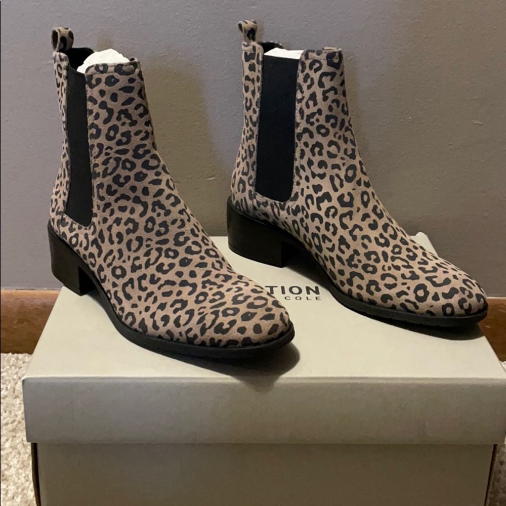 Kenneth Cole Leopard Print Booties